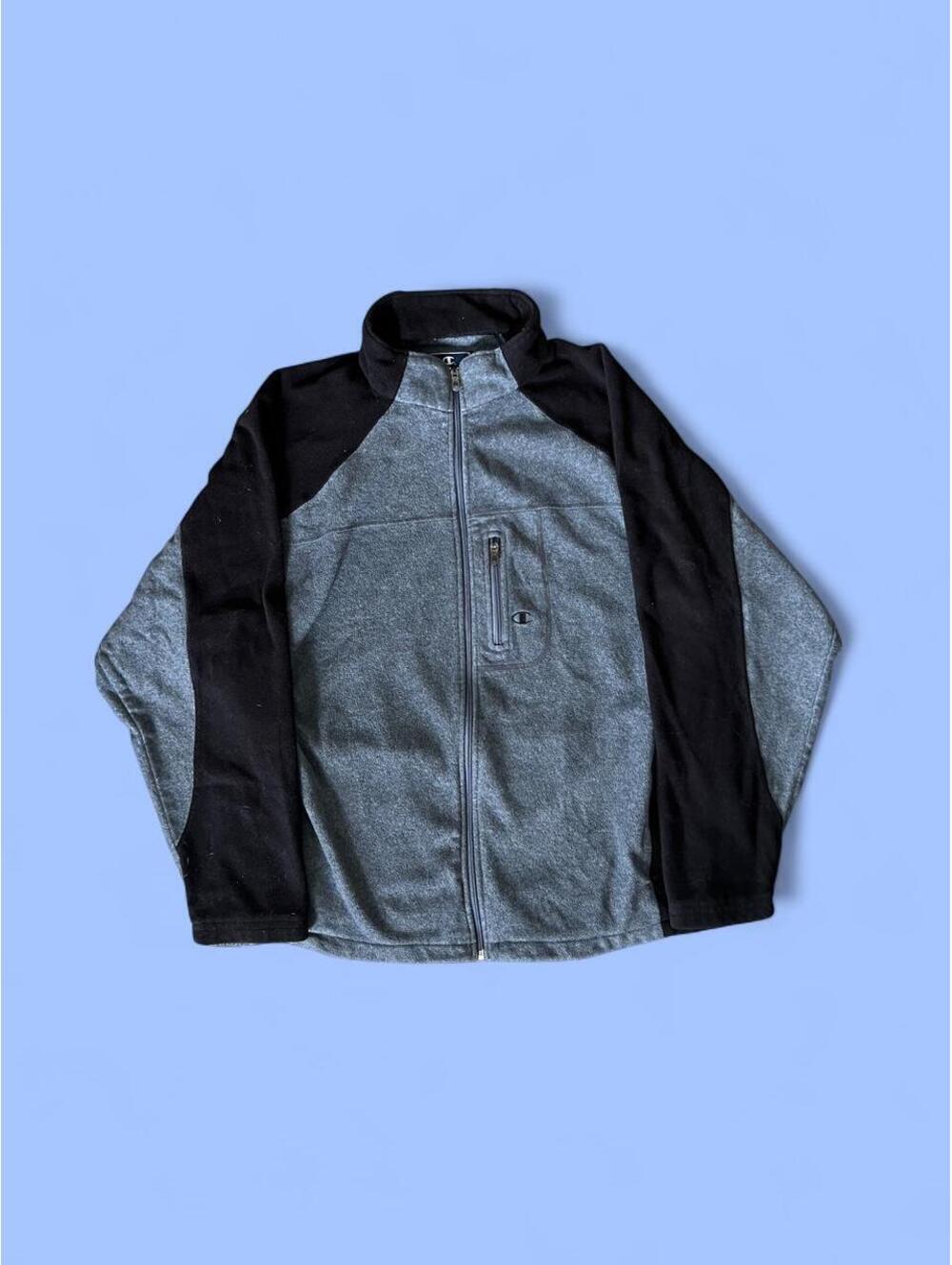 Vintage Champion Colorblock Full-Zip Fleece Jacket Men’s 2XL